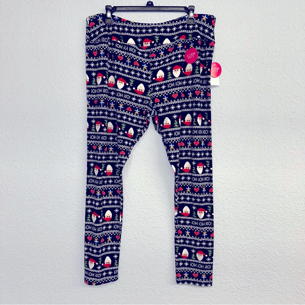 Juniors plus Justify Christmas Santa leggings sz 2X NWT